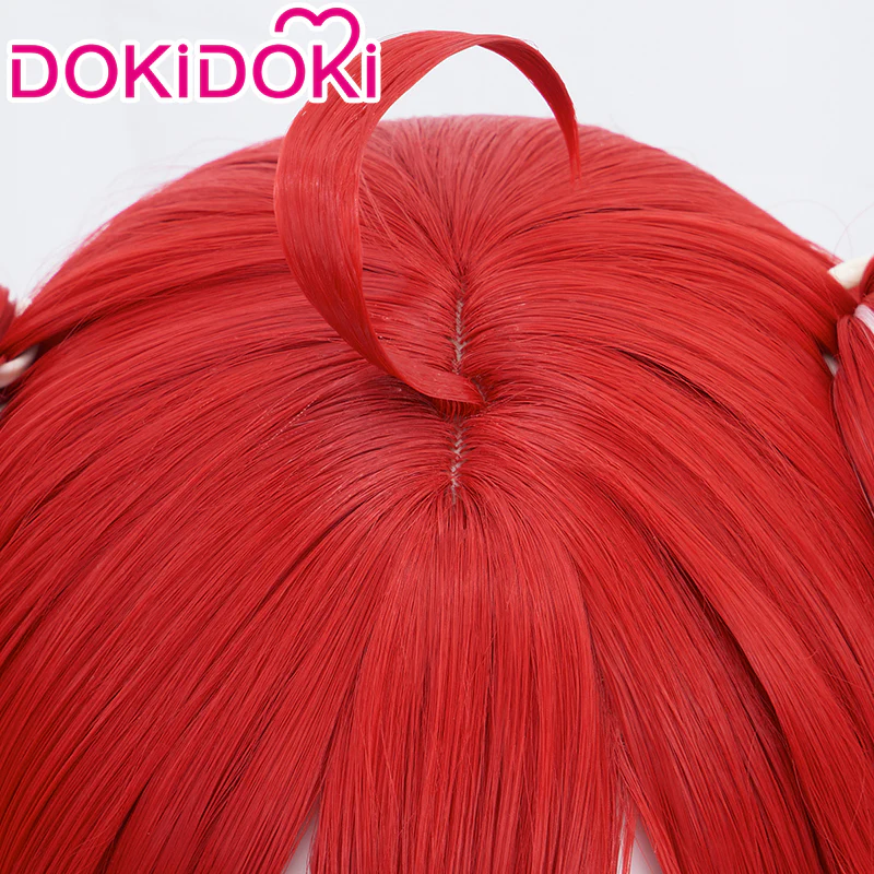 【Ready For Ship】DokiDoki Project DIVA 2nd Cosplay Wig Long Curly Red Pink - Image 4