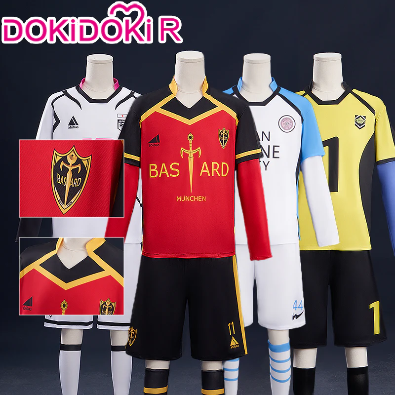 【In Stock】【Size S-2XL】DokiDoki-R Anime  Cosplay Black White Red Yellow Blue Costume
