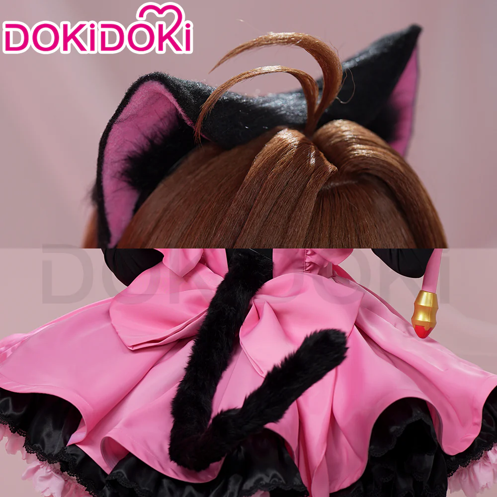【In Stock】DokiDoki-R Anime Card Captor Sakura Cosplay Kinomoto Sakura Costume Cute Black Cat Suit Women THE THUNDER Cardcaptor Sakura - Image 6