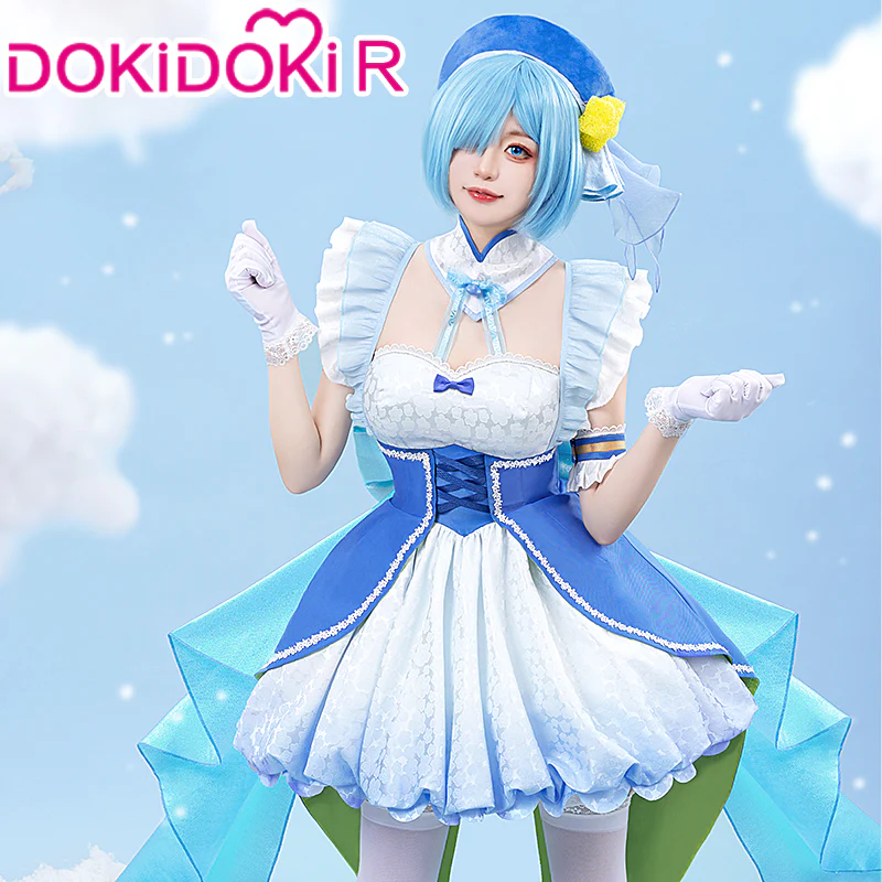 【Partial Size Ready For Ship】【In Stock】【Last Batch】DokiDoki-R Anime Cosplay Blue Pink Costume Magical Girl - Image 8