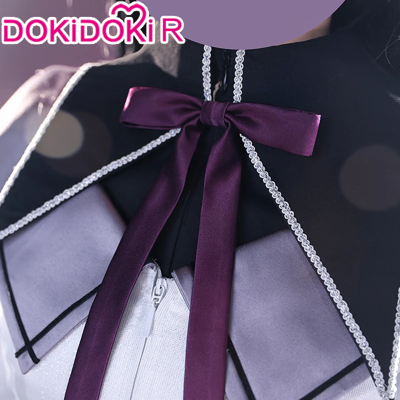 【Partial Size In Stock】DokiDoki-R Anime Cosplay Cosplay Costume Grey Purple Battle Dress - Image 3