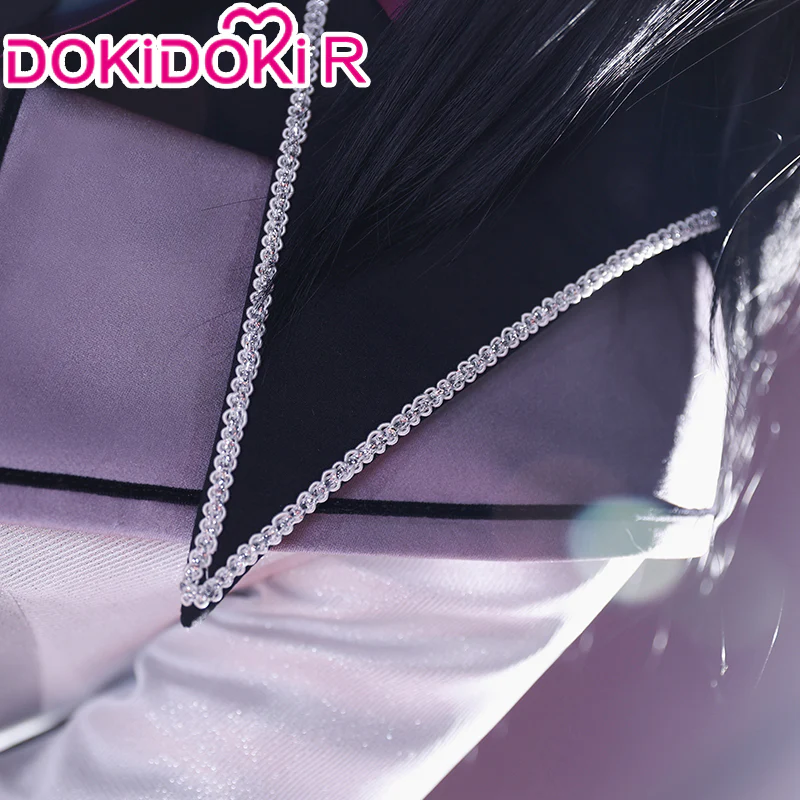 【Partial Size In Stock】DokiDoki-R Anime Cosplay Cosplay Costume Grey Purple Battle Dress - Image 5