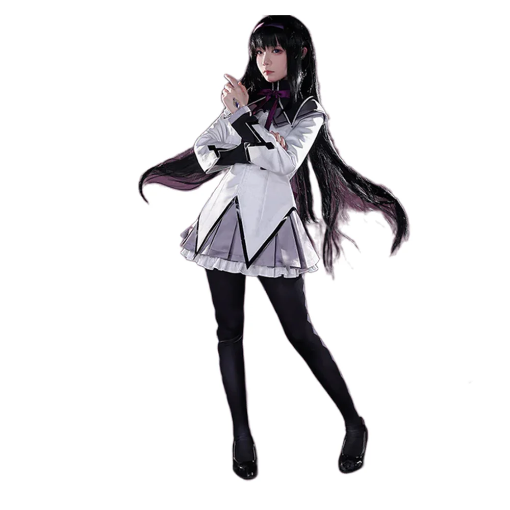 【Partial Size In Stock】DokiDoki-R Anime Cosplay Cosplay Costume Grey Purple Battle Dress - Image 6