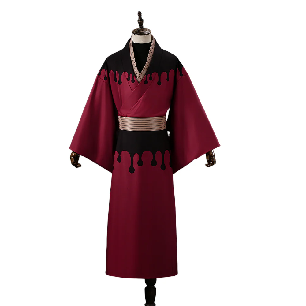DokiDoki-R Anime Cosplay Costume Men Black Red Costume Japanese Kimono - Image 5