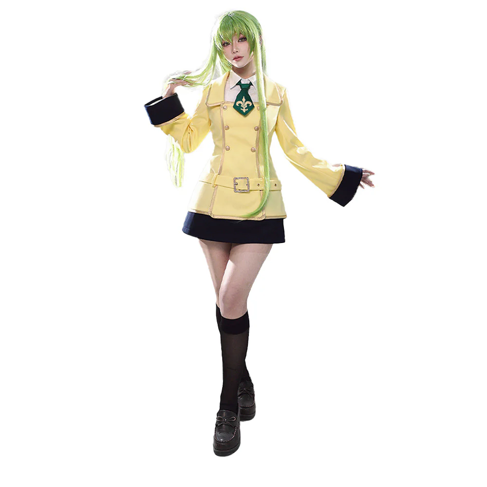 DokiDoki-R Anime Cosplay Costume Yellow Uniform - Image 6