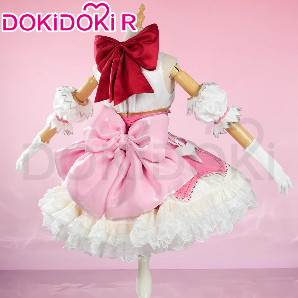 DokiDoki-R Anime Cosplay Pink And White Costume Dress Battle Suit - Image 2