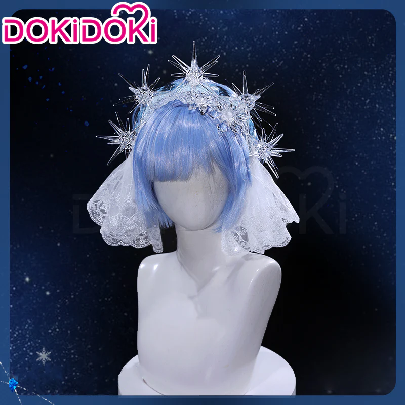 DokiDoki-R Anime Cosplay Costume Blue White Dress Crystal Dress Ver - Image 6