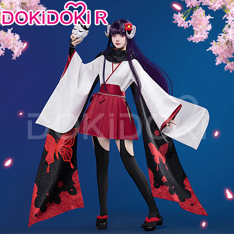 【Partially In Stock】DokiDoki-R Anime Inu × Boku Secret Service Cosplay Shirakiin Ririchiyo Oni Costume / Mask School Uniform Inu × Boku SS