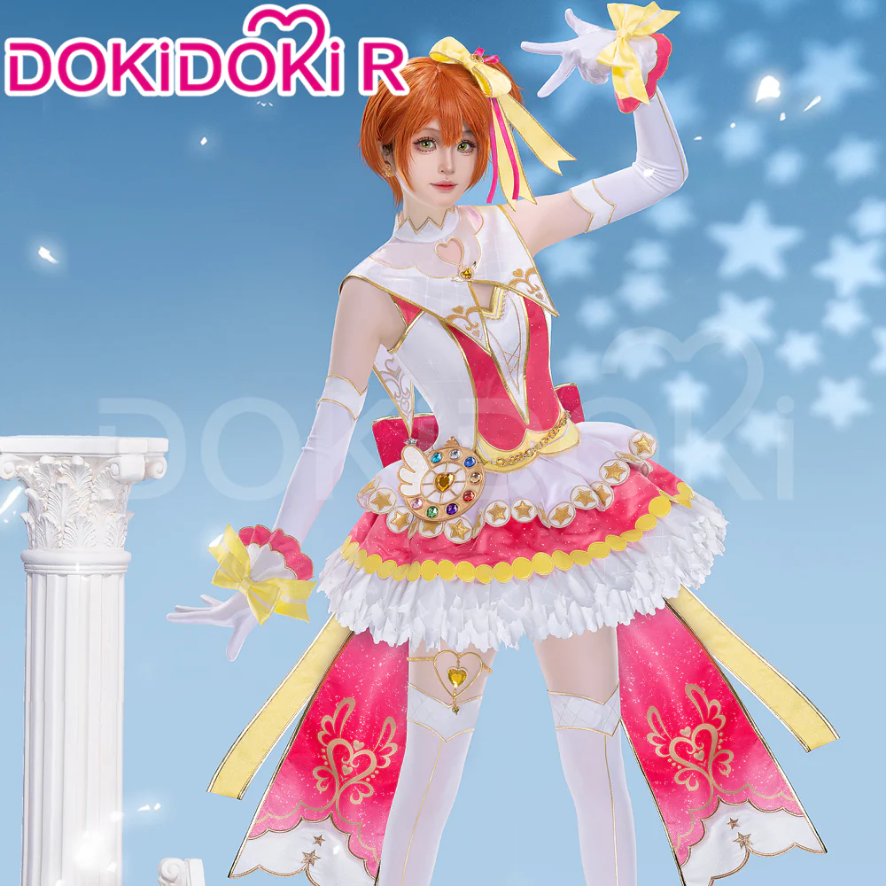 DokiDoki-R Anime LoveLive! School Idol Project Cosplay Hoshizora Rin Costume Make-up Magic