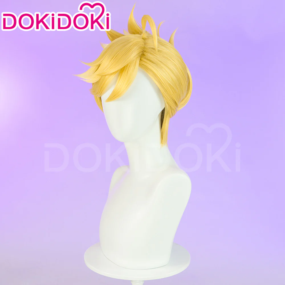 【Partially Ready For Ship】DokiDoki Anime Cosplay  Cosplay Wig Long Yellow Hair / Earrings - Image 8