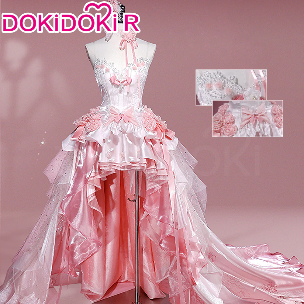 【Partially Ready For Ship】DokiDoki-R Anime Sword Art Online Cosplay Yuuki Asuna Costume SAO Rose Bride Wedding Dress Unrestrained Emotion