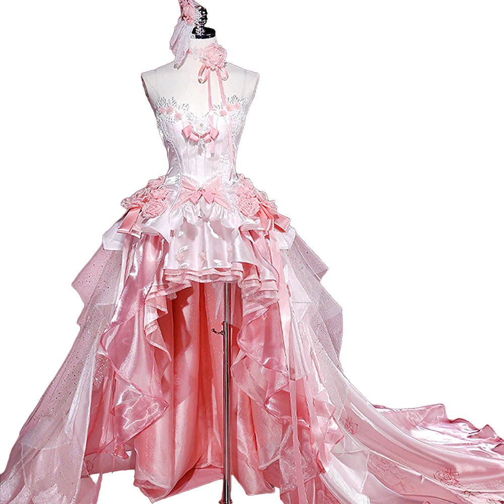 【Partially Ready For Ship】DokiDoki-R Anime Sword Art Online Cosplay Yuuki Asuna Costume SAO Rose Bride Wedding Dress Unrestrained Emotion - Image 6