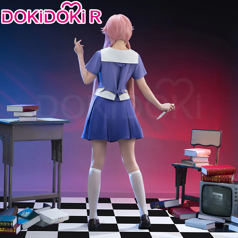 【Size S-XL】DokiDoki-R Anime The Future Diary Cosplay Gasai Yuno Costume Uniform Halloween - Image 3