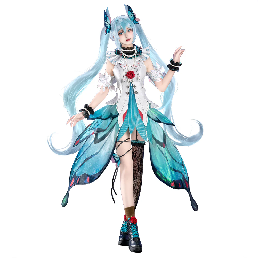 DokiDoki-R Cosplay Costume Swallowtail Butterfly Doujin Blue Morpho Butterfly - Image 5