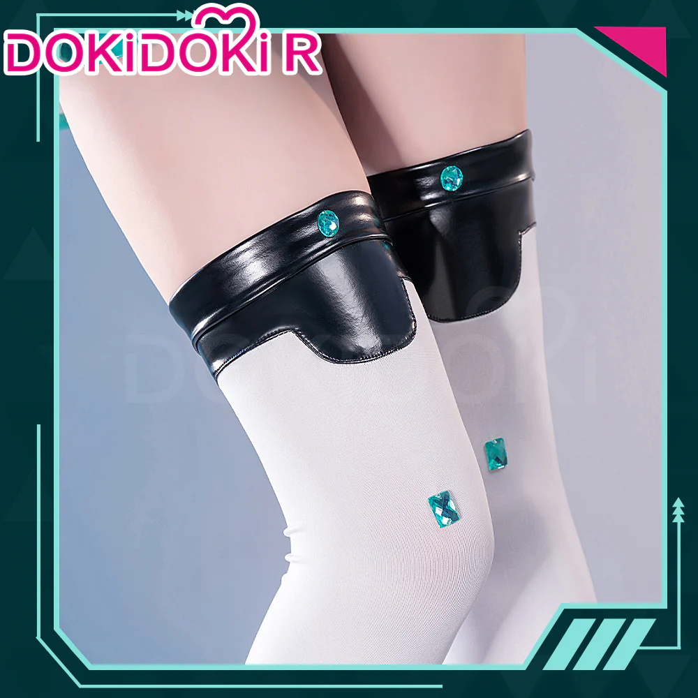 【IN STOCK】DokiDoki-R Cosplay Costume White Black Dress 10th Anniversary / Headphone - Image 4