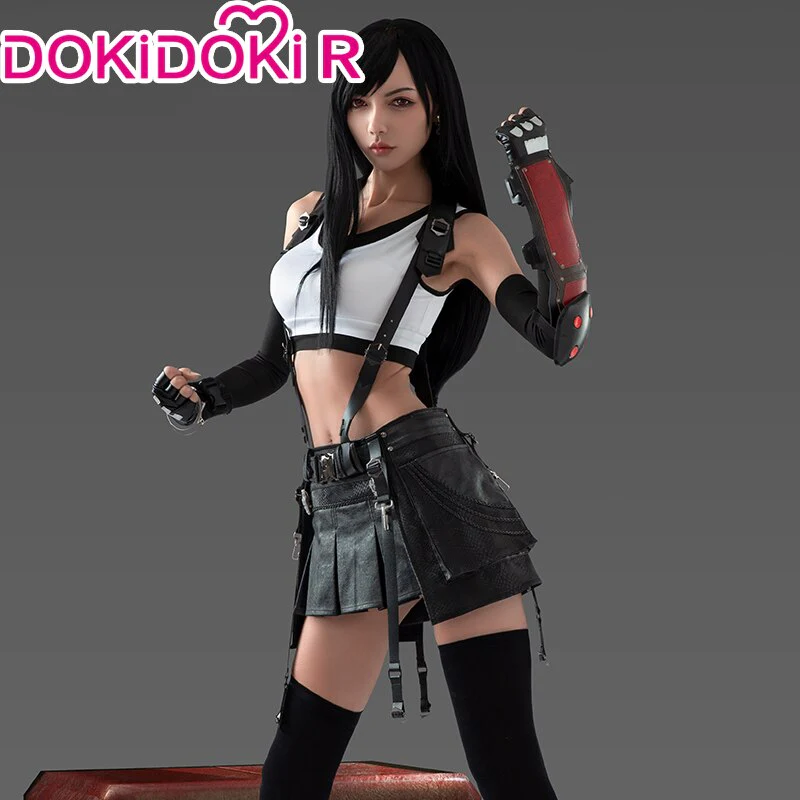 【Partially Ready For Ship】DokiDoki-R Tiiffa Lockhart Cosplay Costume Black White Women - Image 2