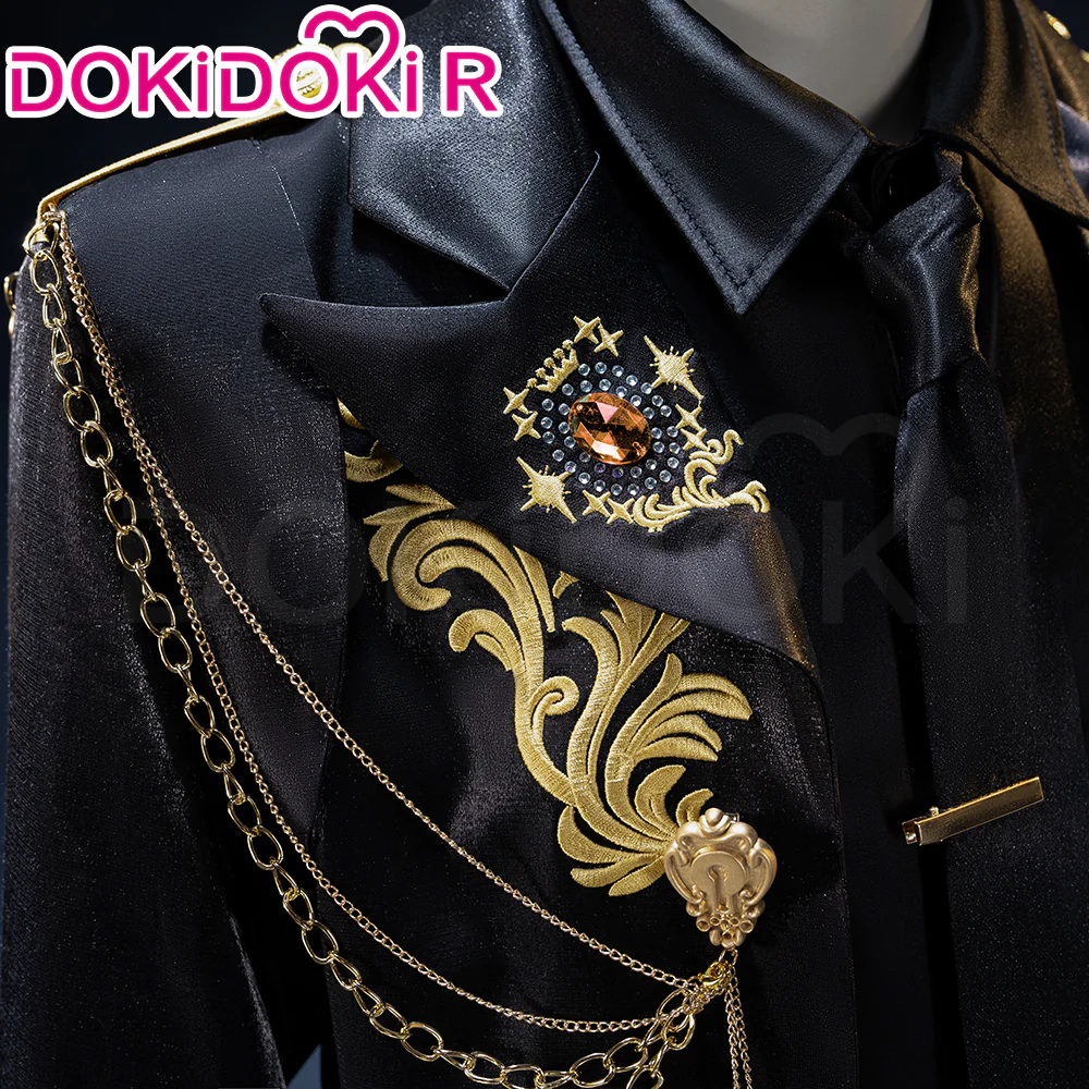 【In Stock】【Size S-3XL】DokiDoki-R Game Cosplay 5th Anniversary Costume Black Suit - Image 6