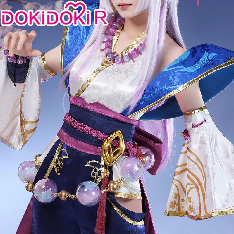 DokiDoki-R Game Cosplay Costume  Spiirit Bloossom Purple White - Image 2