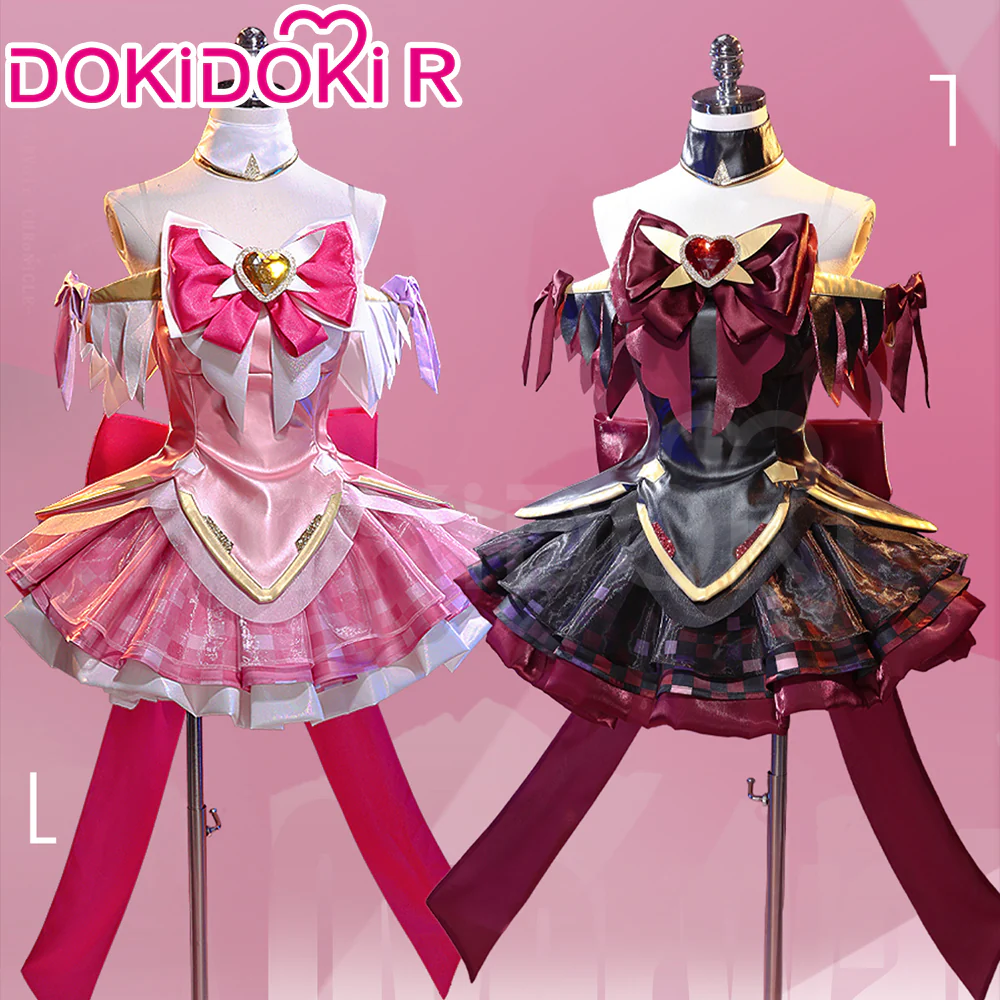 DokiDoki-R Game Cosplay Costume Heart of Hope Magical Girl Pink Black