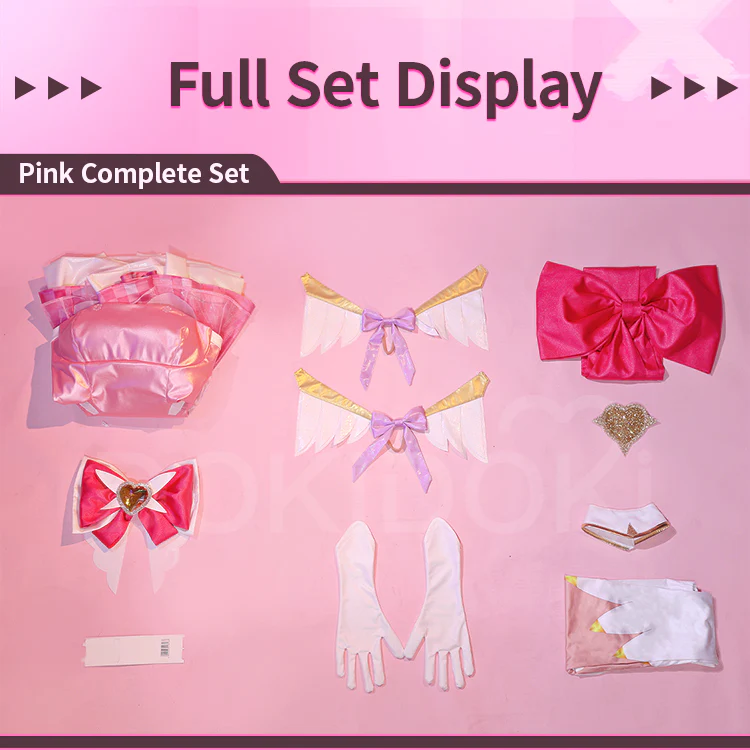 DokiDoki-R Game Cosplay Costume Heart of Hope Magical Girl Pink Black - Image 8