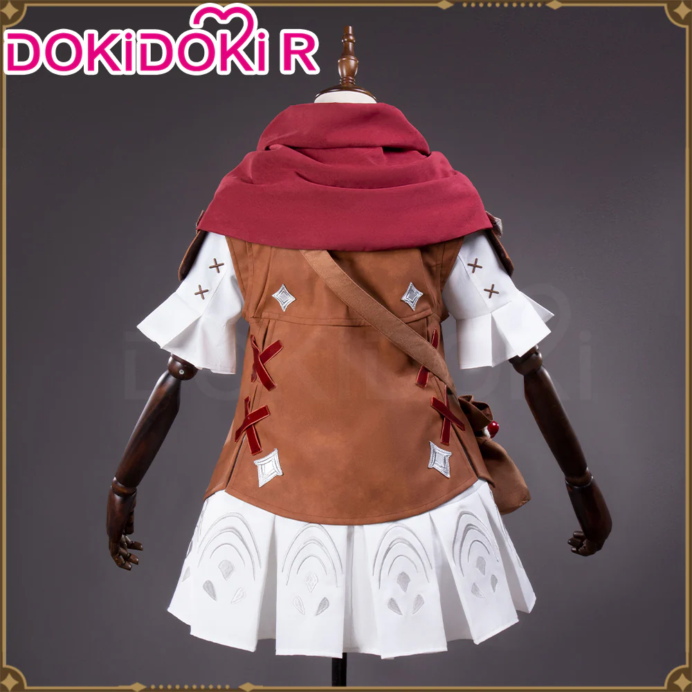 DokiDoki-R Game Cosplay Costume Female Cute White Brown - Image 2