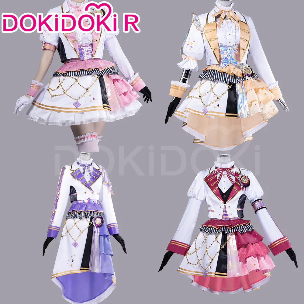 DokiDoki-R Game Cosplay Costume Pink Yellow Purple Red Dress Thanks Festival