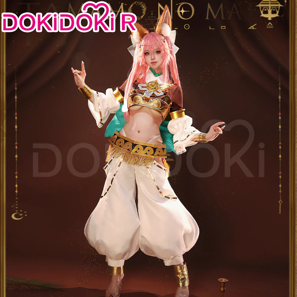 DokiDoki-R Game Fate / Grand Order Cosplay Tamamo no Mae Costume Mythological Mystic Code of the Sun FGO