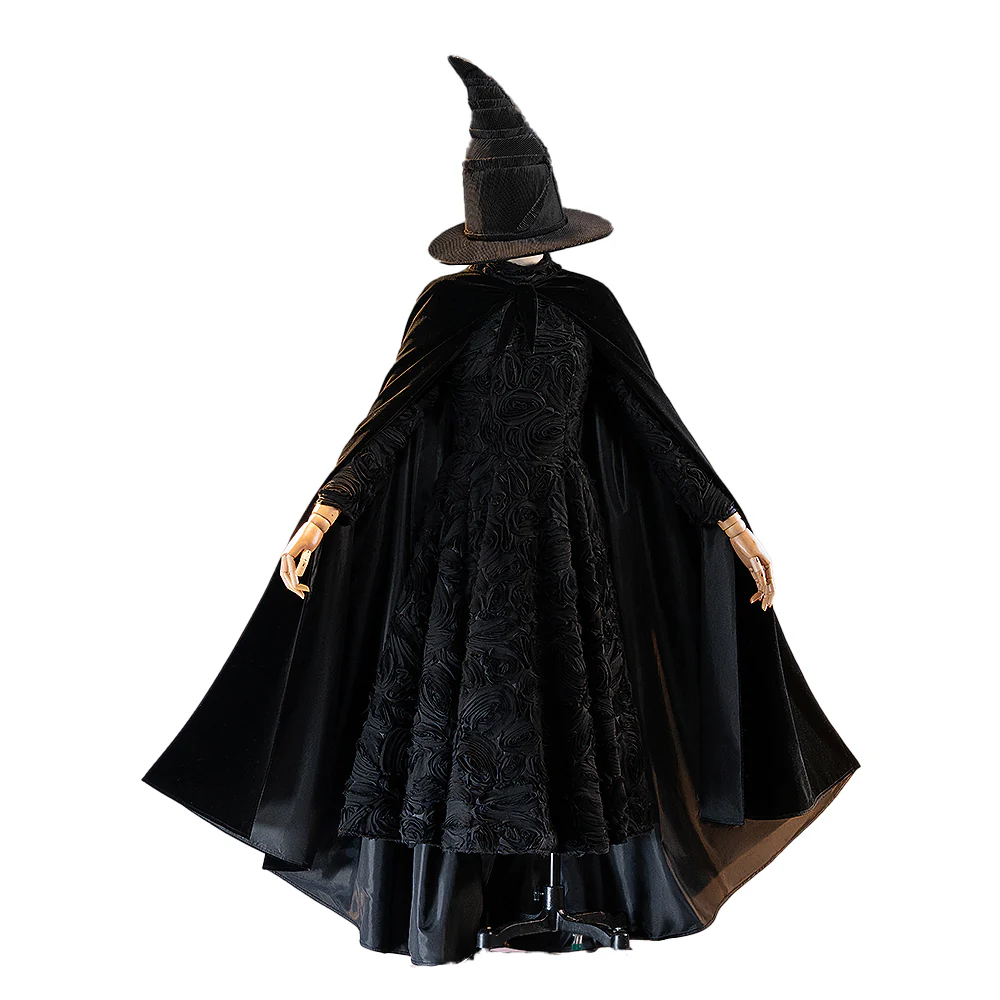 【Ready For Ship】【Size S-3XL】DokiDoki-R Movie Cosplay Black Witch Costume Dress With Cape / Hat Halloween - Image 11