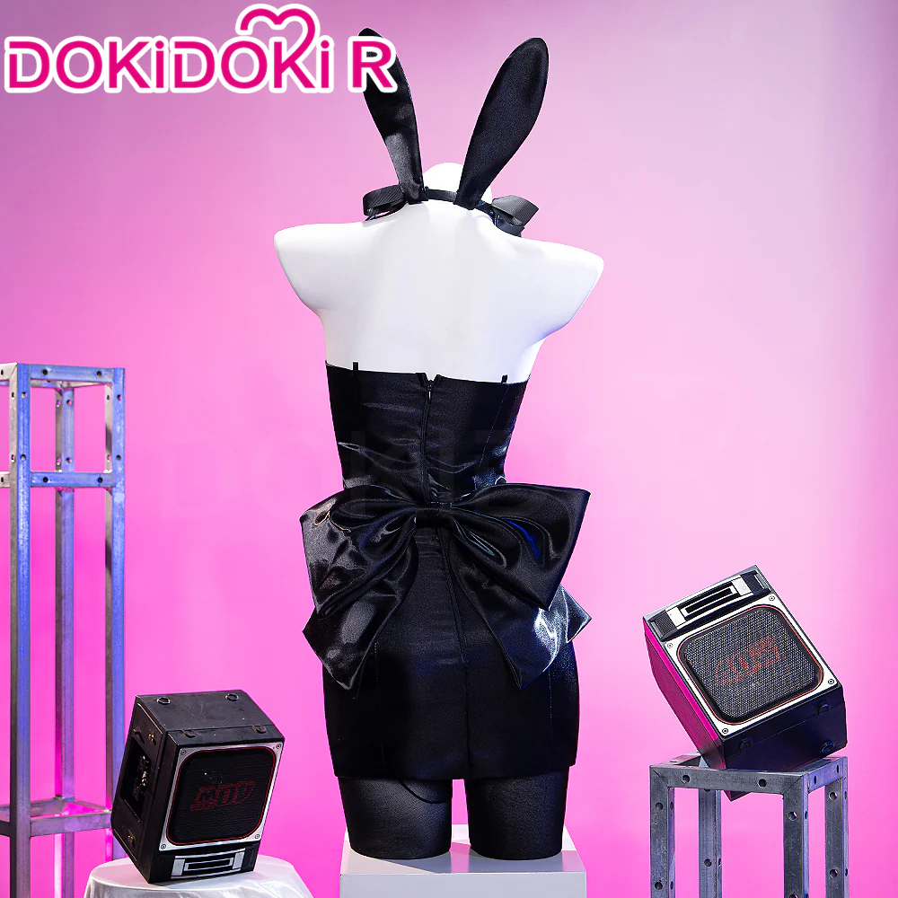 【Ready For Ship】DokiDoki-R Music Video Cosplay Bunny Cafe Costume Black Dress 3rd anniversary - Image 2