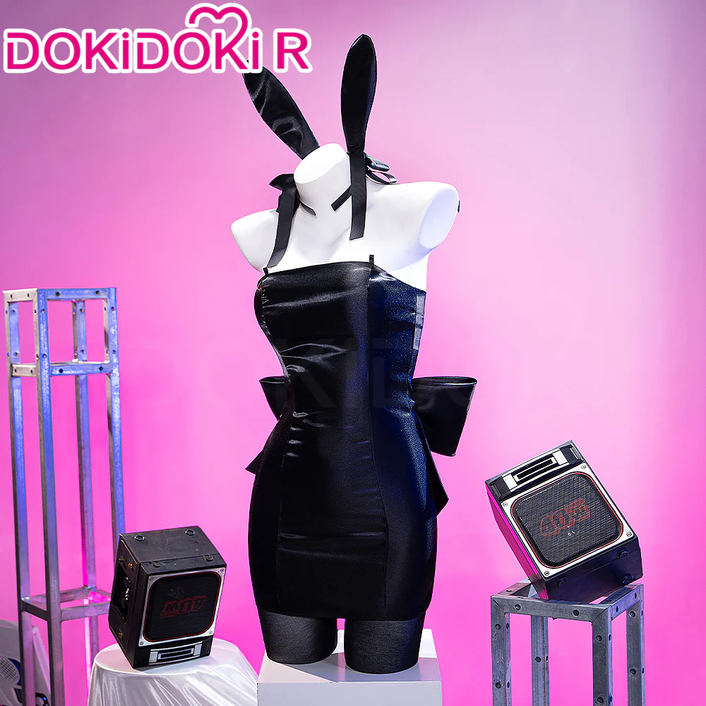 【Ready For Ship】DokiDoki-R Music Video Cosplay Bunny Cafe Costume Black Dress 3rd anniversary - Image 3