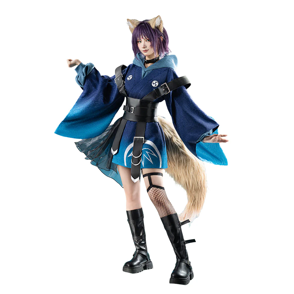 DokiDoki-SR Anime Cosmic Princess Kaguya! Cosplay Iroha Costume / Ear / Tail - Image 5