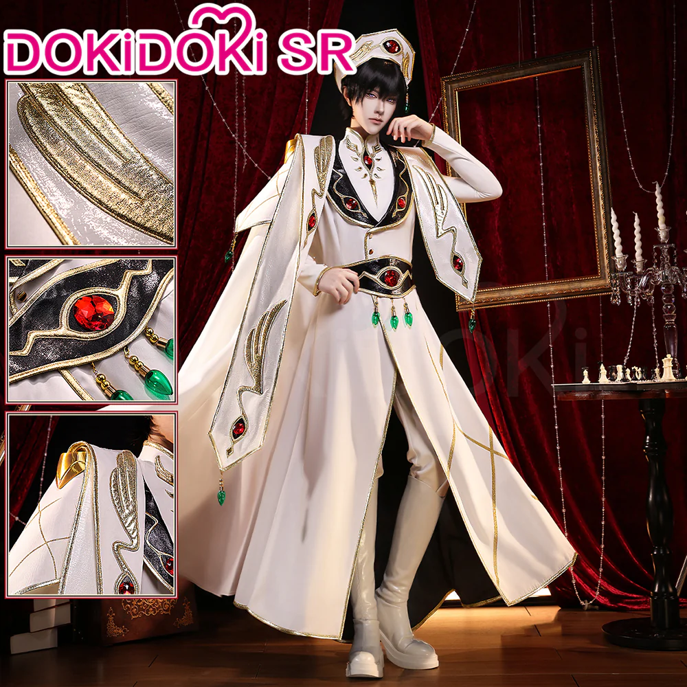 【Ready For Ship】【Size S-2XL】DokiDoki-SR Anime Cosplay Emperor Costume White / Black Uniform King Wear