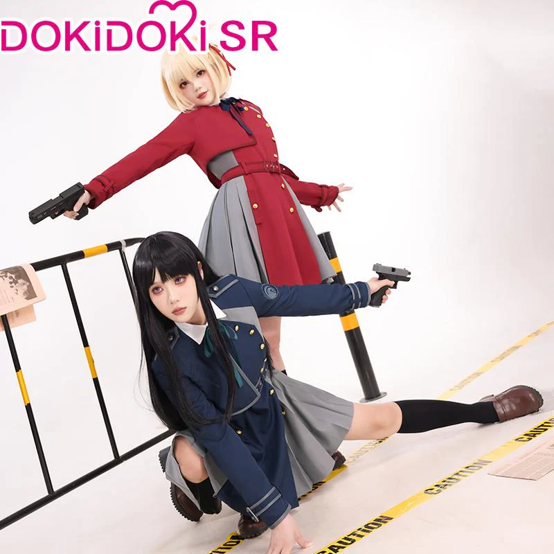 DokiDoki-SR Anime Lycoris Recoil Cosplay Inoue Takina / Nishikigi Chisato Cosplay Uniform Costume - Image 3