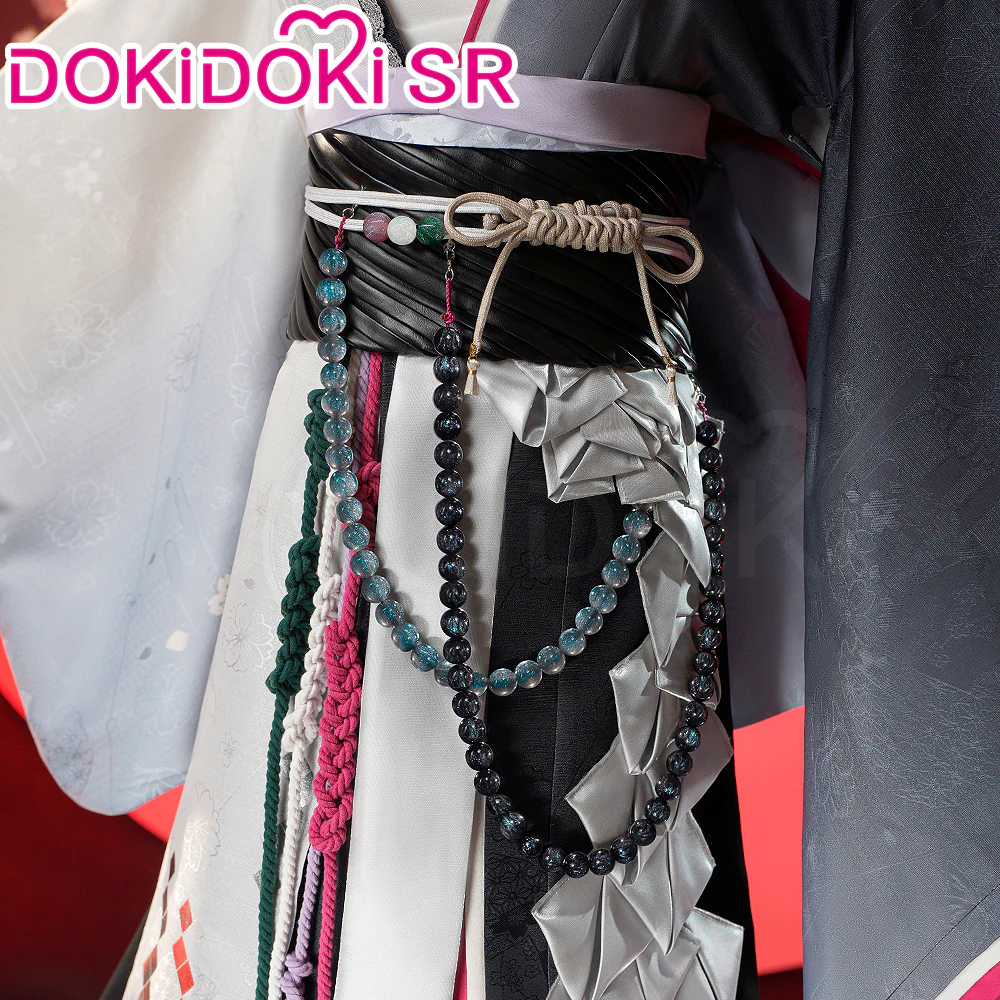 DokiDoki-SR Game Arknights Cosplay Mio Costume Black White Kimono - Image 4