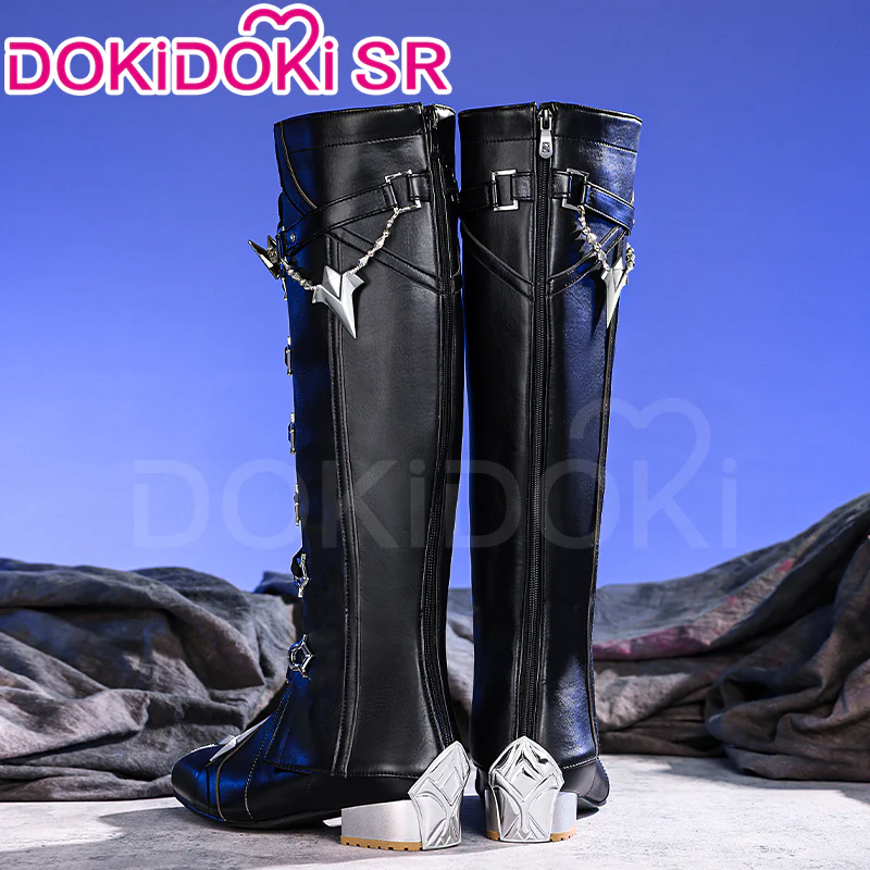 【Long Ver Ready For Ship】DokiDoki-SR Game Genshin Impact Cosplay Flins Shoes Short / Long Boots - Image 5