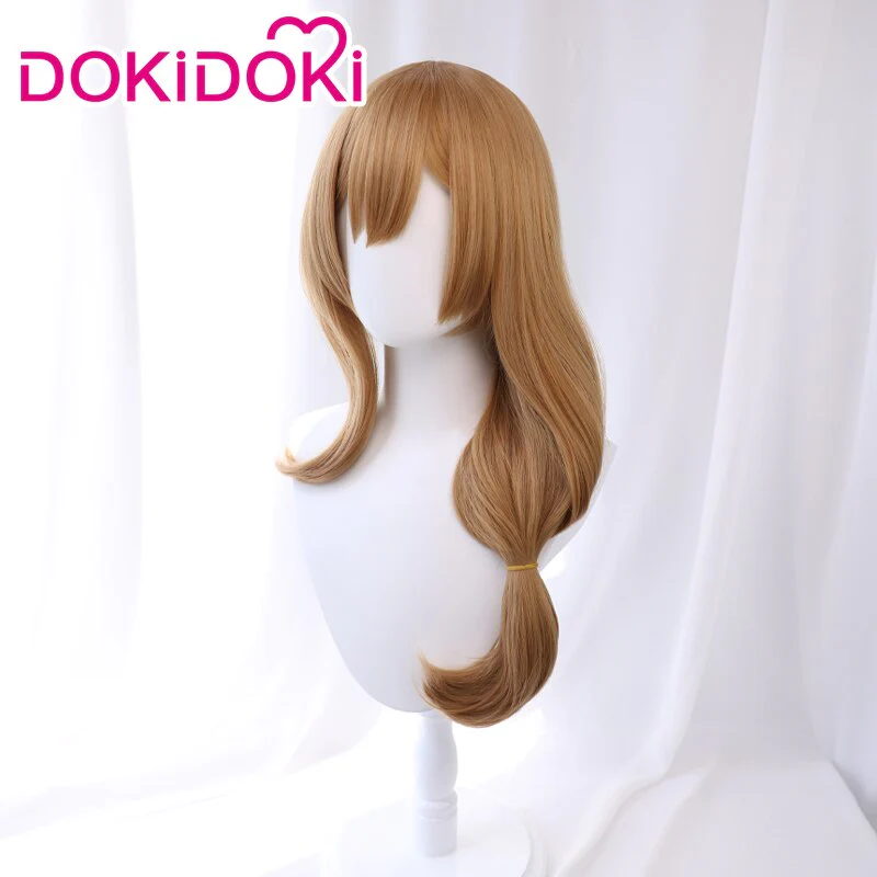 【Ready For Ship】DokiDoki Game Genshin Impact Cosplay Lisa  Wig Long Blonde Curvy - Image 3