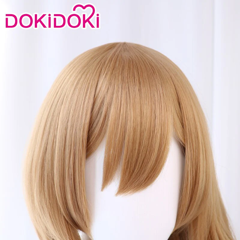 【Ready For Ship】DokiDoki Game Genshin Impact Cosplay Lisa  Wig Long Blonde Curvy - Image 4