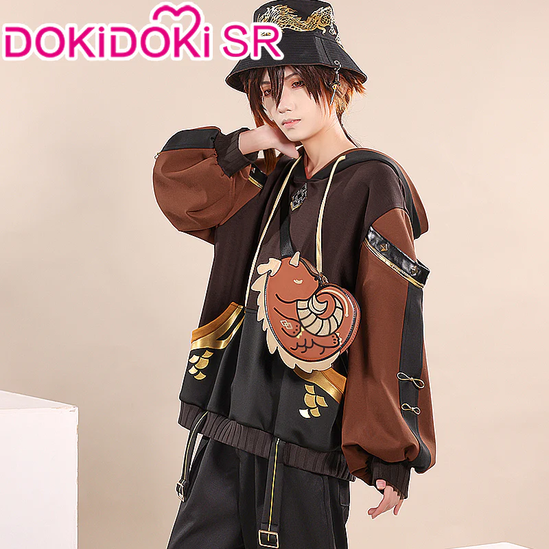 DokiDoki-SR Game Genshin Impact Cosplay Tartaglia / Zhong Li Doujin Bag Hat ZhongLi  Childe - Image 3