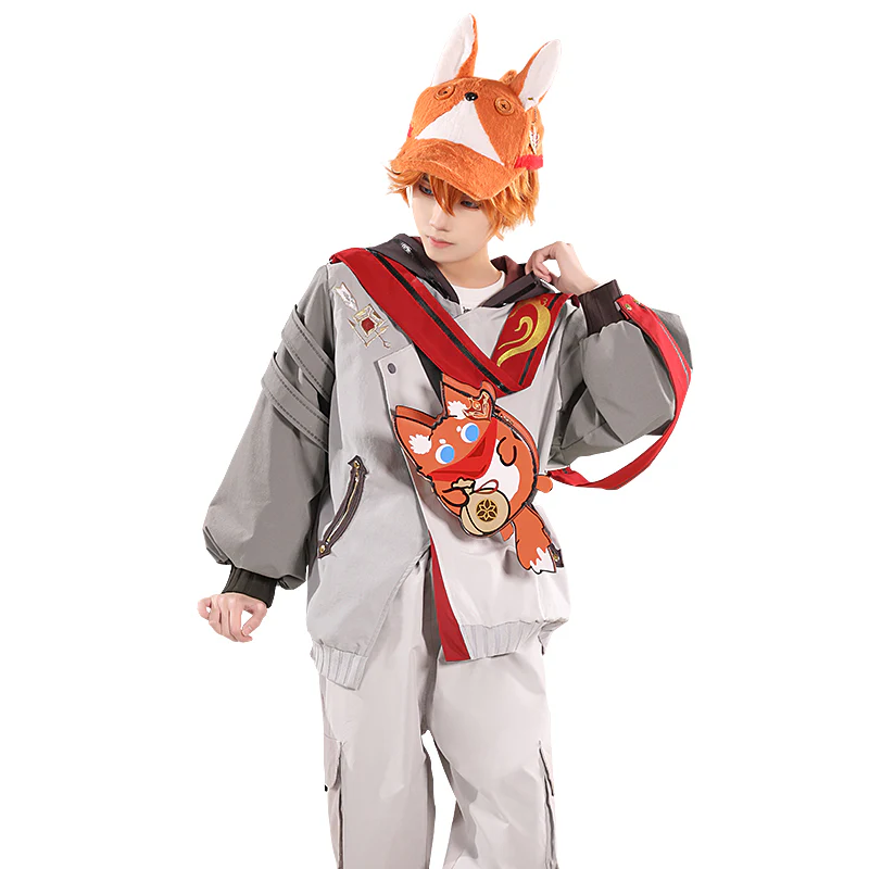 DokiDoki-SR Game Genshin Impact Cosplay Tartaglia / Zhong Li Doujin Bag Hat ZhongLi  Childe - Image 5