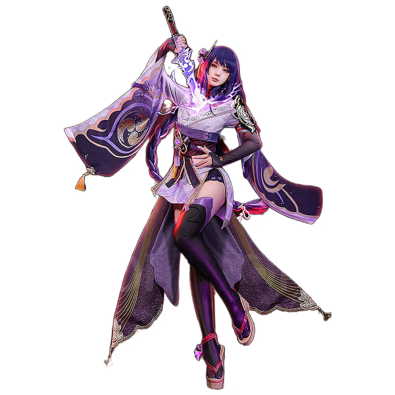 【Partially Ready For Ship】【Size S-2XL】DokiDoki-SR Game Genshin Impact  Raiden Shogun  Cosplay Costume Baal / Shoes - Image 6