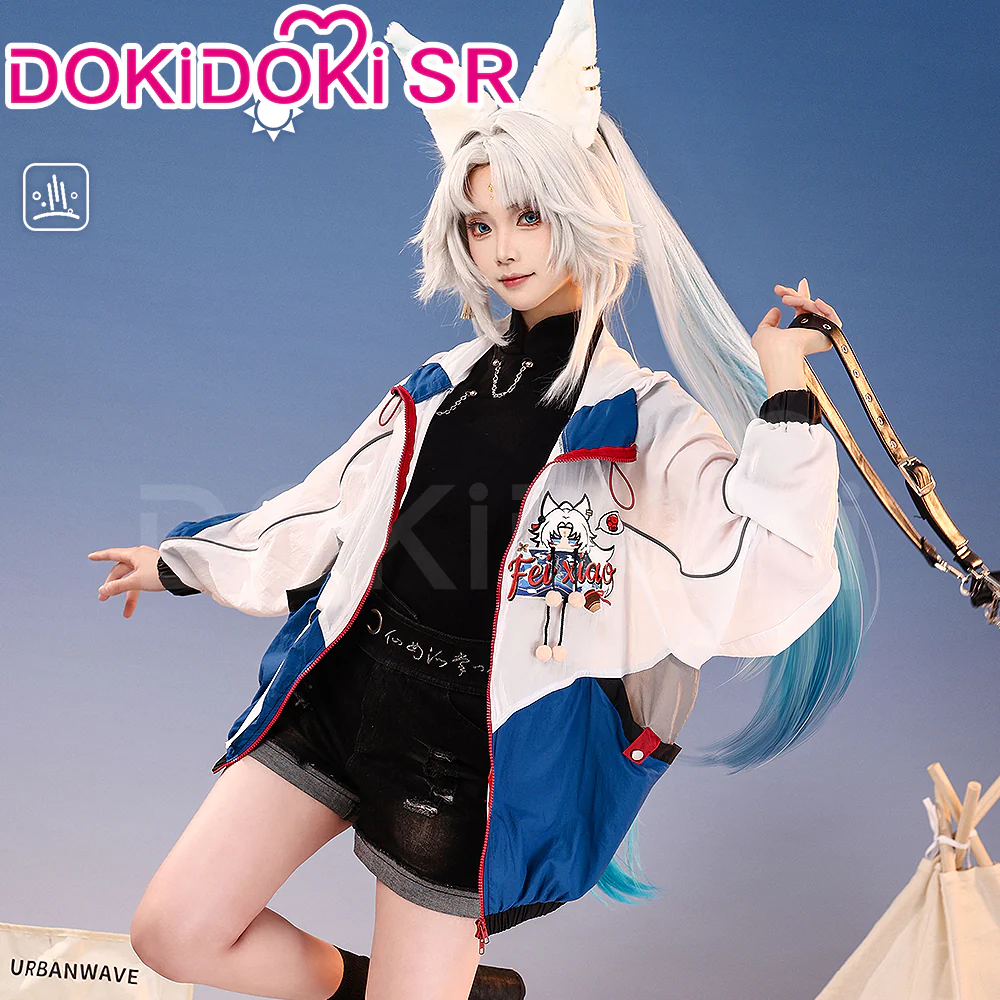 DokiDoki-SR Game Honkai: Star Rail Cosplay Hanabi / Feixiao Costume Sun Protection Jacket Sparkle Doujin Casual Wear - Image 3