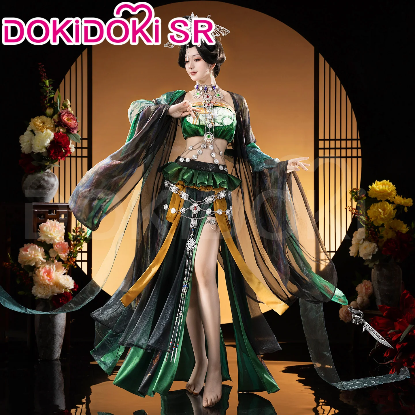 DokiDoki-SR Game Where Winds Meet Cosplay Floral Reverie Sect Uniform Costume Zui Hua Yin Zuihuayin