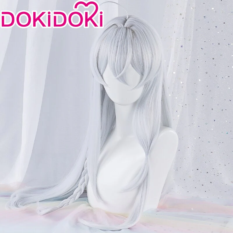 【Ready For Ship】DokiDoki Anime  Wandering Witch: The Journey of Elaina Cosplay Costume Wig  Backpack Long Sliver Halloween