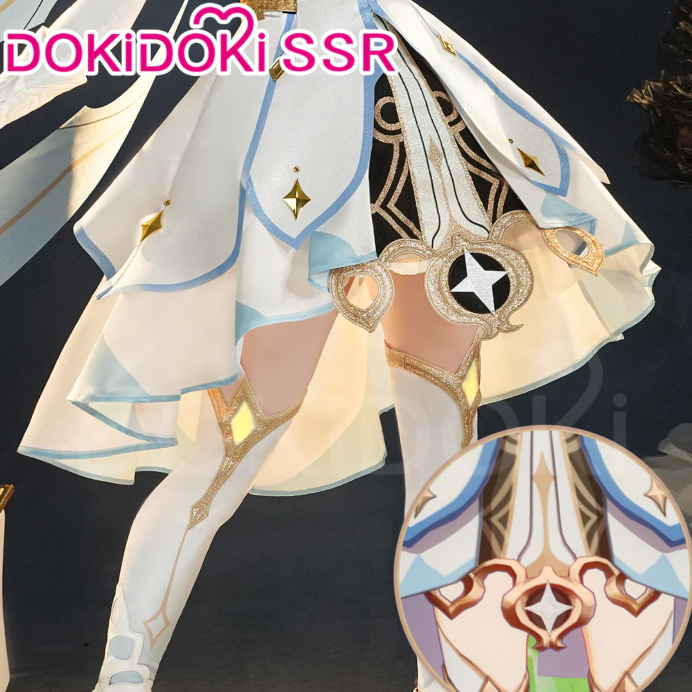 【Partially Ready For Ship】【7 Diffrent Lights】DokiDoki-SSR Game Genshin Impact Traveler Lumine Cosplay Costume Ying /Shoes - Image 3