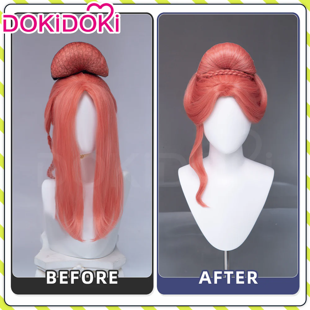 DokiDoki The Apothecary Diaries Cosplay Gyokuyou Wig Red Hair High Bun - Image 2
