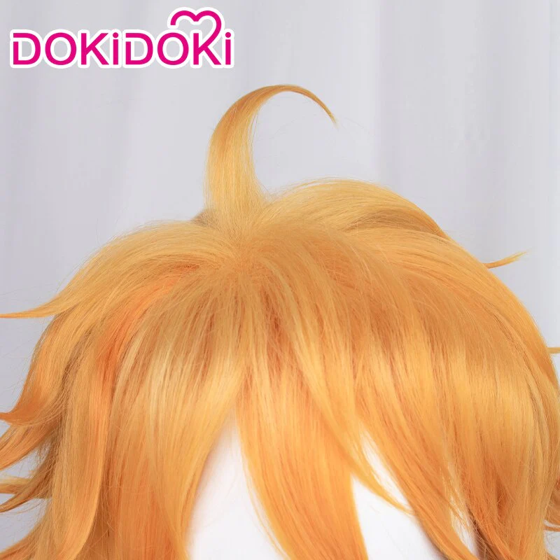 【In Stock】 Dokidoki The Promised Neverland Cosplay Emma Wig  Short Yellow - Image 4
