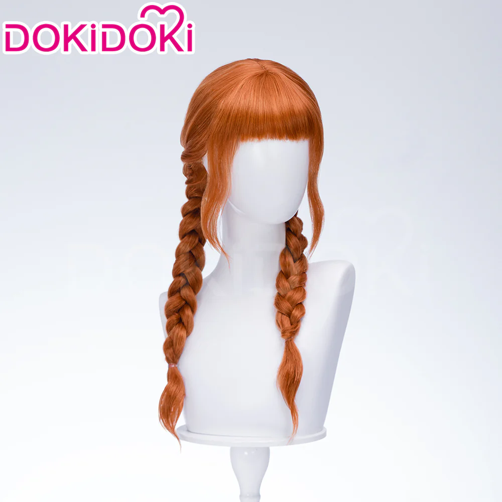 【Ready For Ship】DokiDoki TV Season 2 Cosplay Wig Long Orange Double Ponytails Hair - Image 3