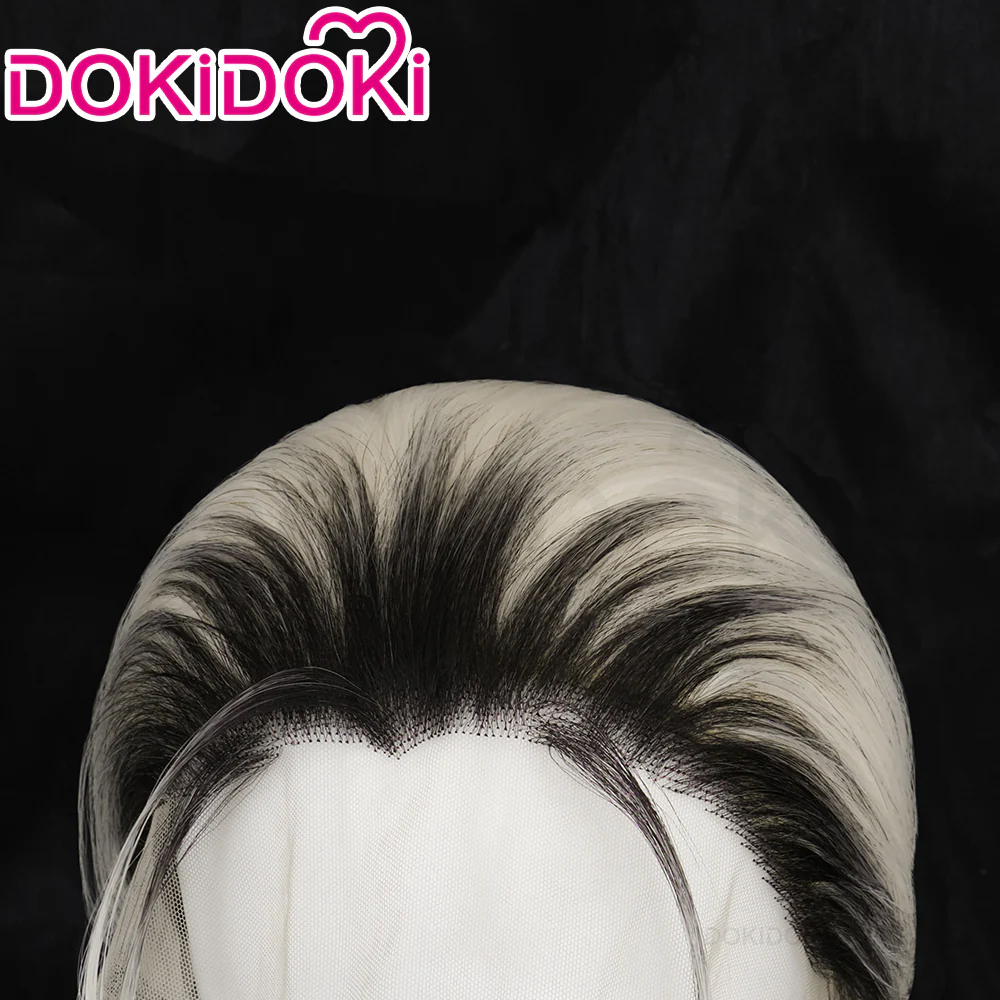 【Ready For Ship】DokiDoki Anime Gokurakugai Cosplay Tao Wig Long Straight White Gradient Hair - Image 4