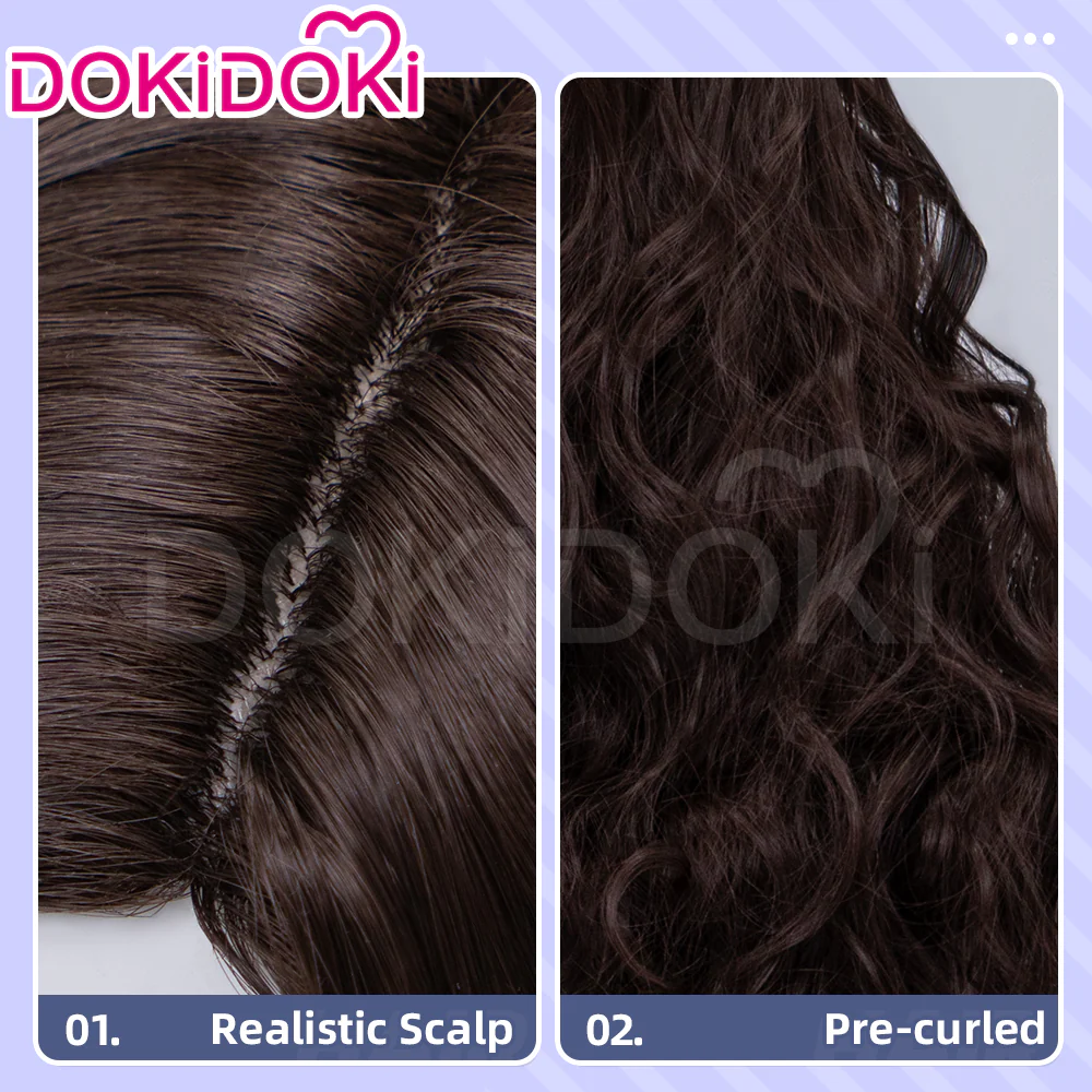 【Front Lace】DokiDoki Movie Cosplay Women Wig Long Cuely Black Hair Braid - Image 9