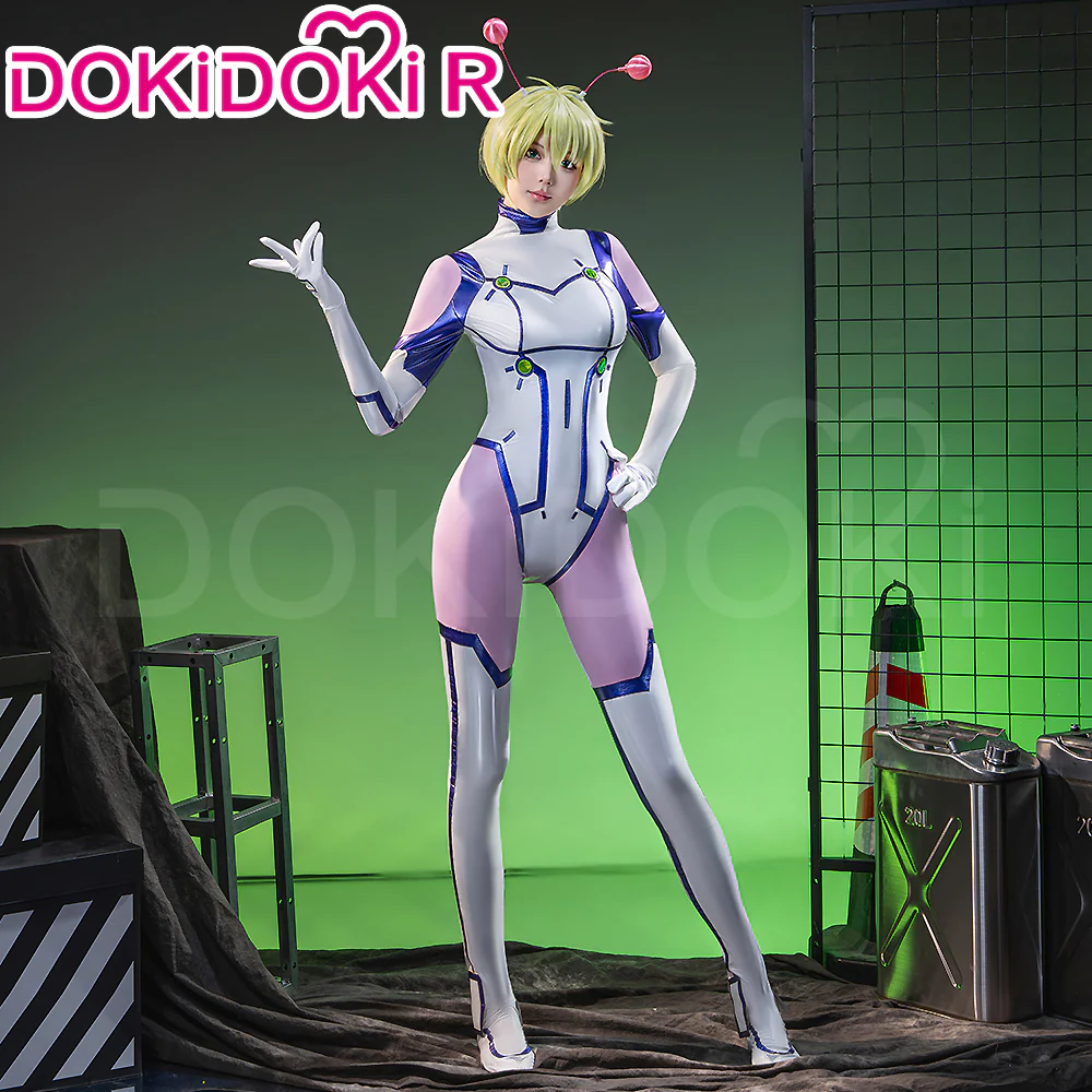 【Glowing】【Size S-3XL】DokiDoki-R Anime Cosplay White Purple Costume Female Bodysuit JumpSuit - Image 2